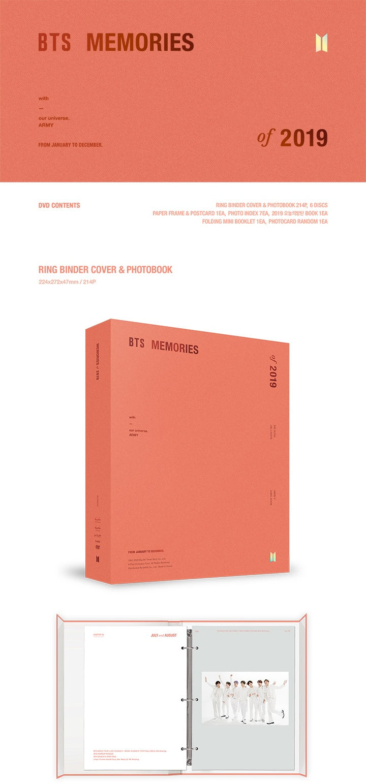 BTS MEMORIES OF 2019 DVD